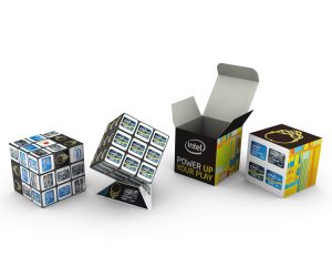 Rubik’s Cube 3x3 (Intel Printed Box and Stand)